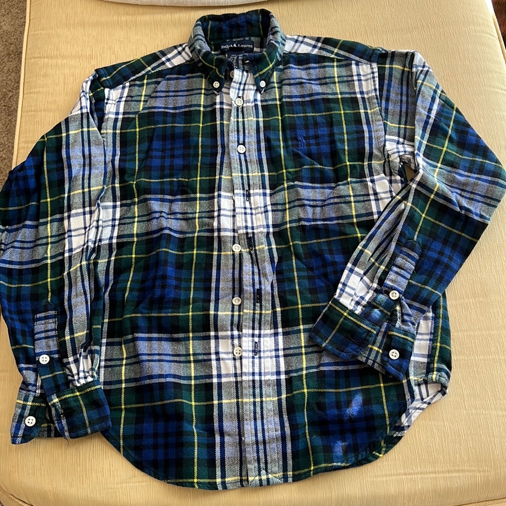 EUC Ralph Lauren Boys Long Sleeve Shirt Sz M 12-14